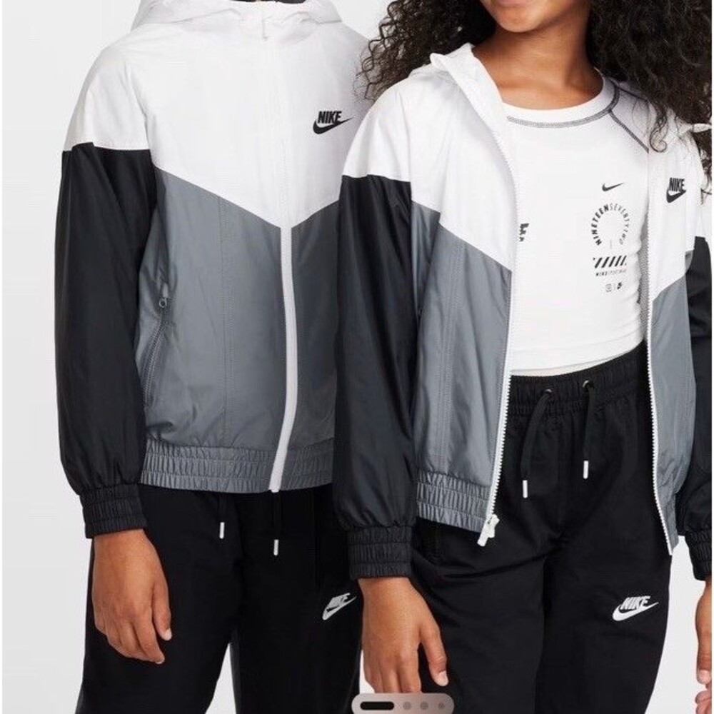 Nike Sportswear Windrunner Big Kids' Hooded Repel Jacket FZ5516-100 SZ M NWOT